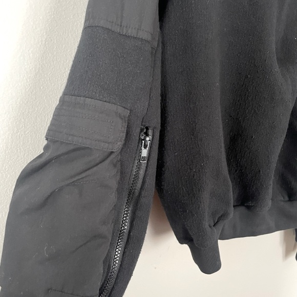 GmbH Black Military/Bomber Cropped Style Hoodie - Picture 4 of 5